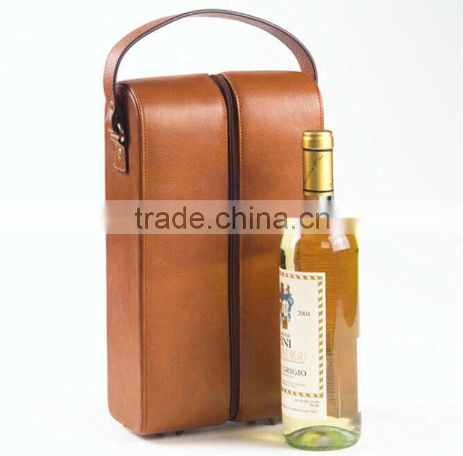 Clava Double Leather Wine Bottle Holder