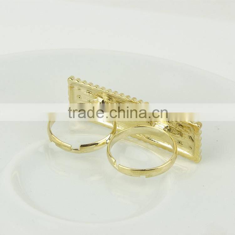 Stainless steel jewelry geometry diamonds rings