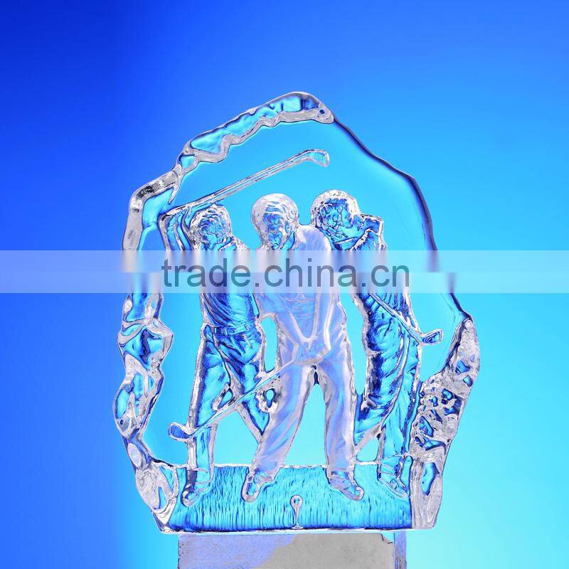 Crystal Iceberg Engraving Sport Craft GZ-G-016