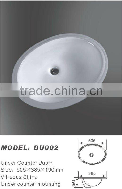 Ceramics Undermount Bathroom Sinks DU2402