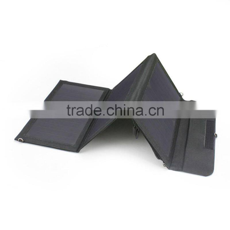 18W foldable solar panel charger with output USB for mobile phone outdoor use