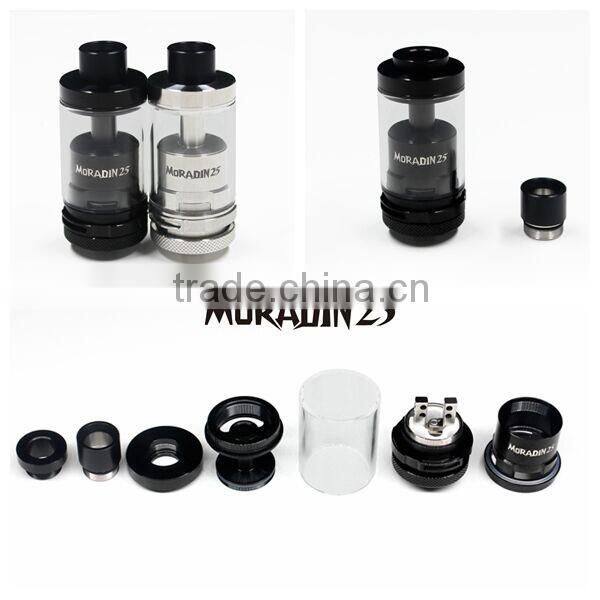 Best vape atomizer original moradin 25mm rta by icloudcig Ceramic chamber rta Moradin 25 rta with one additional glas tube