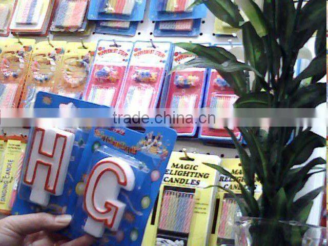 Wholesale Alphabet Pick Candle V, Candle A B C D E F G ...Y , 26 letter candle Kids Birthday Partyware