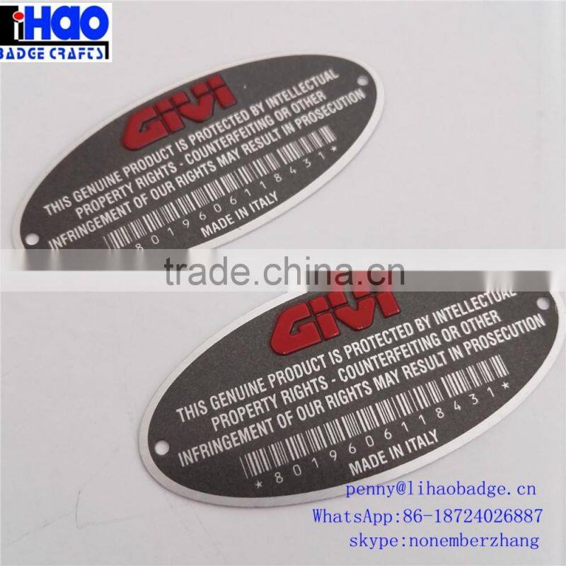 cheap bulk custom etched logo metal label for furniture