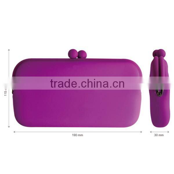 Fashionable Colorful Coin Purse Silicone Cosmetic Bag