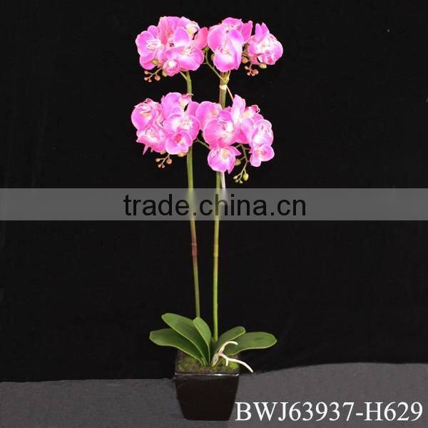 home& indoor decoration,single stem artificial butterfly orchids wholesale bonsai