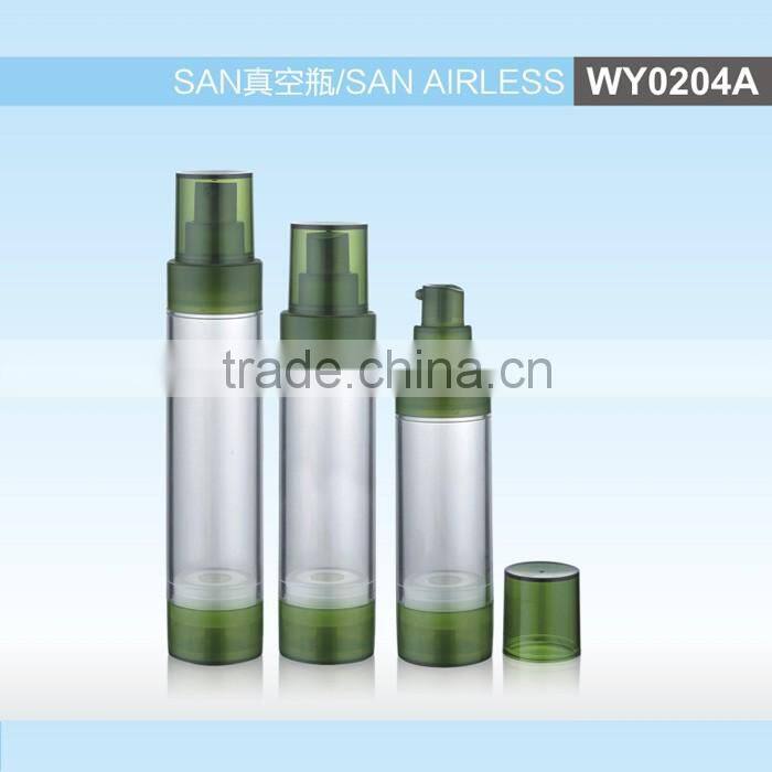 WY0267 20ml 40ml 50ml SAN airless bottle, round shape SAN lotion lottle