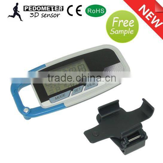 calorie and 7 days memory 3d sensor multifunction pedometer