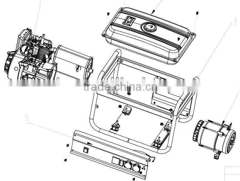 2500W 6.5HP gasoline generator parts Plastic Pulling Tray Cover 168F-2 engine parts recoil starter assembly