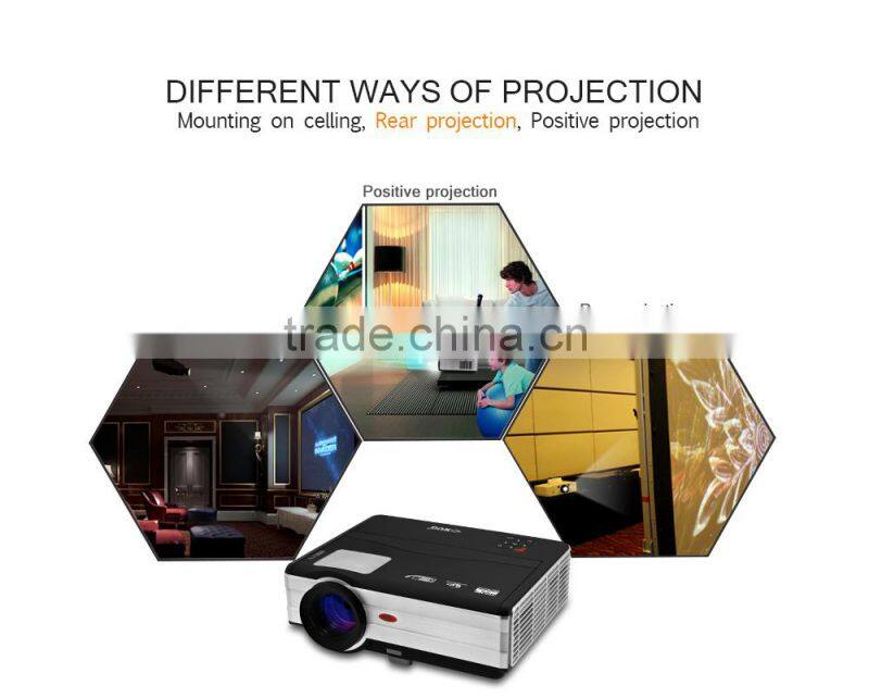 Support 1280 x 800 1080p 3000 Lumen Projector for school office