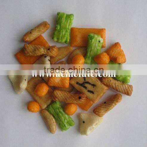 mix rice cracker snack relax food