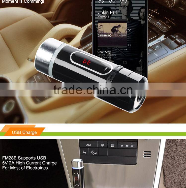 bluetooth car mp3 player fm transmitter with usb charger