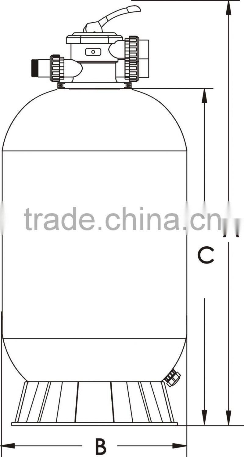 1.5 Valve Top-Mount Deep Beed Bobbin Winding Fiberglass Filters