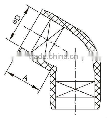 PE Electrofusion Elbow 45 degree /PE Elbow /PE Elbow 45