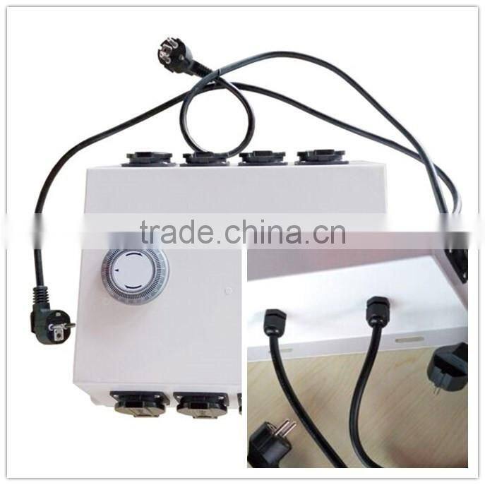 hydroponics light controller/EU,US,UK TYPE eight sockets with timer/two wires