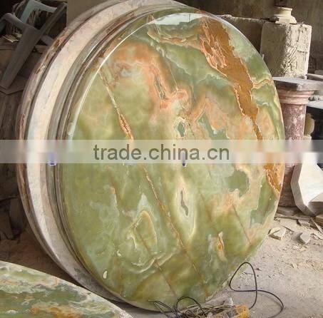 POLISHED DARK GREEN ONYX TABLE TOPS COLLECTION