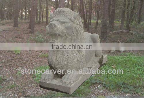 Garden Lion Stone Sculpture