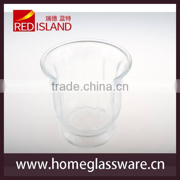 embossed bathroom toilet brush glass holder