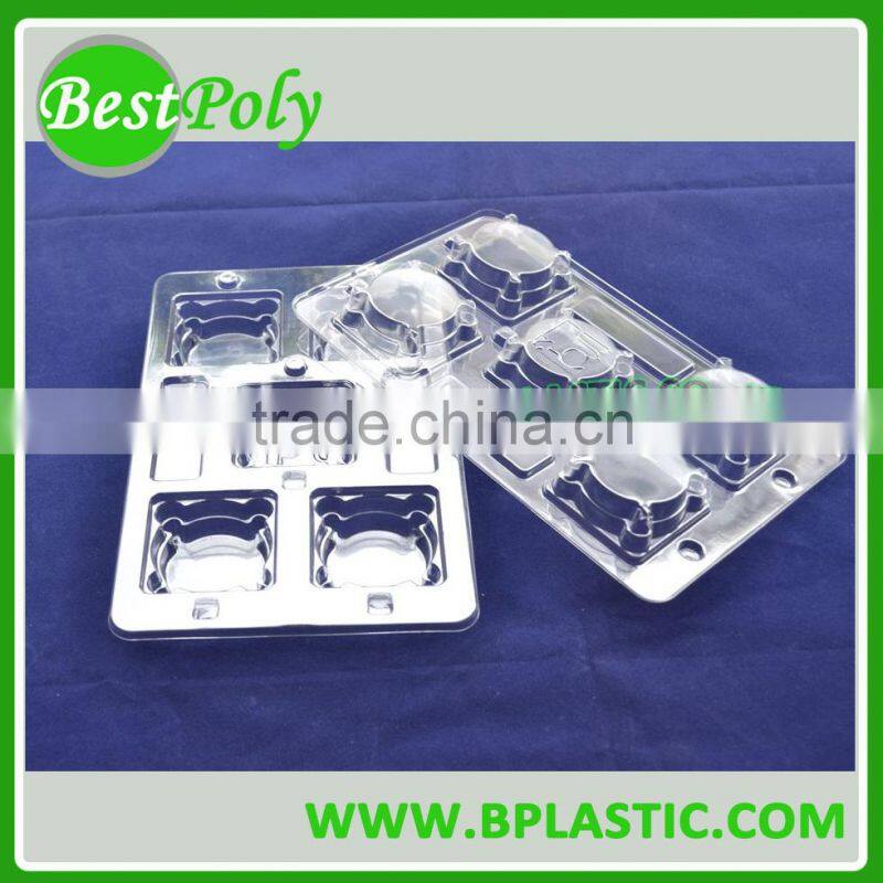 Custom made thermoformed plastic packaging blister tray