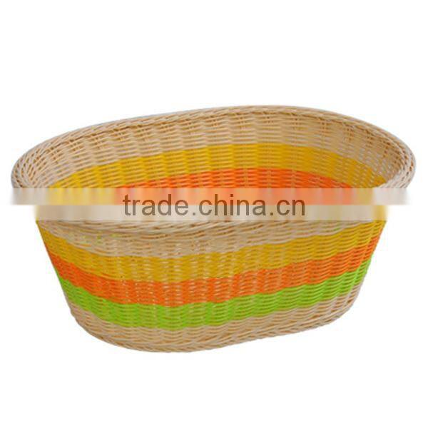 Cheap colorful plastic woven basket