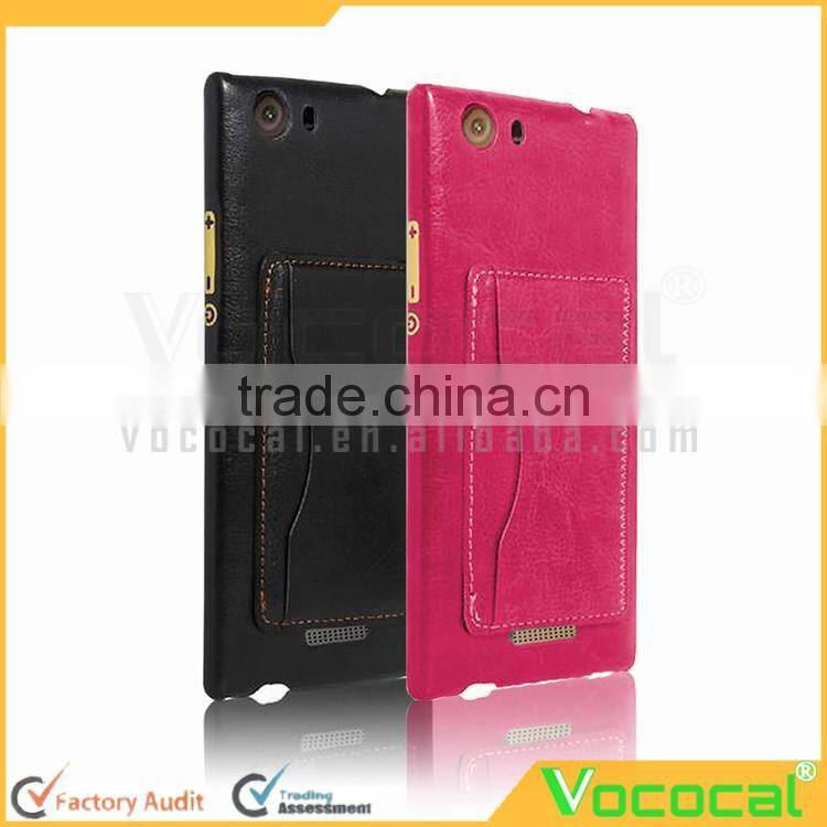 Lichee Pattern Case Cover with Stand Function and One Card Solt for Wiko Ridge 4G