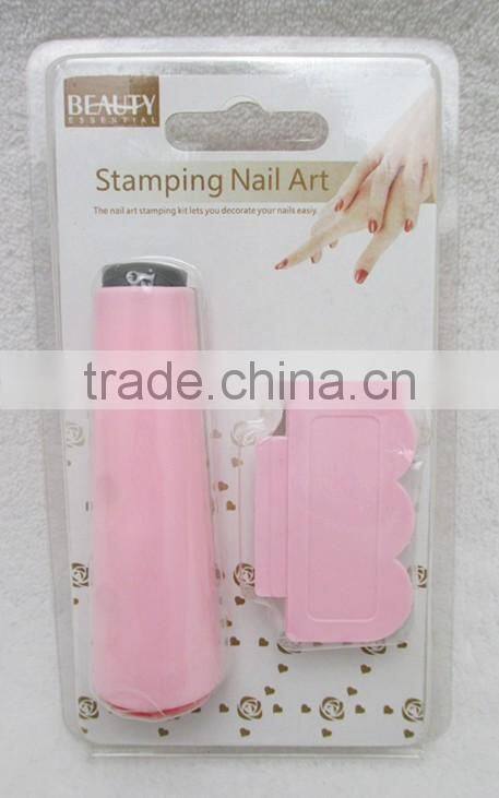2016 new color stamp nail art clear plastic plate jelly stamp scraper toolset stamp scraper kit