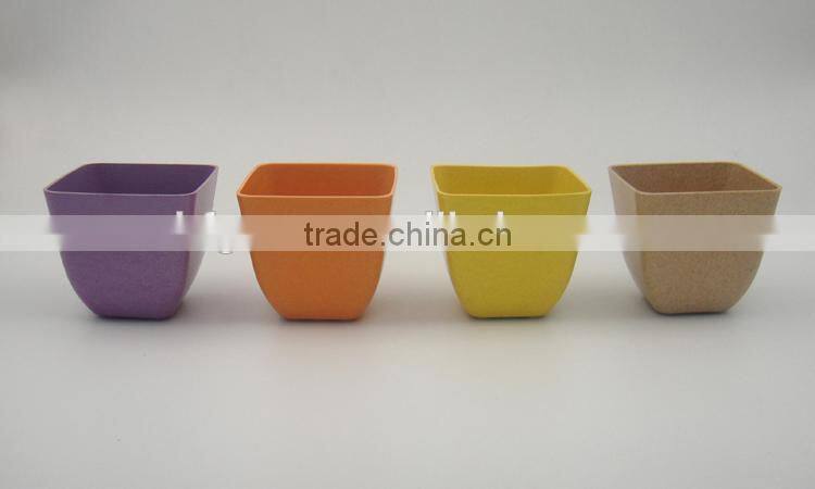 2016 hot sale eco bamboo fiber mini flower pot