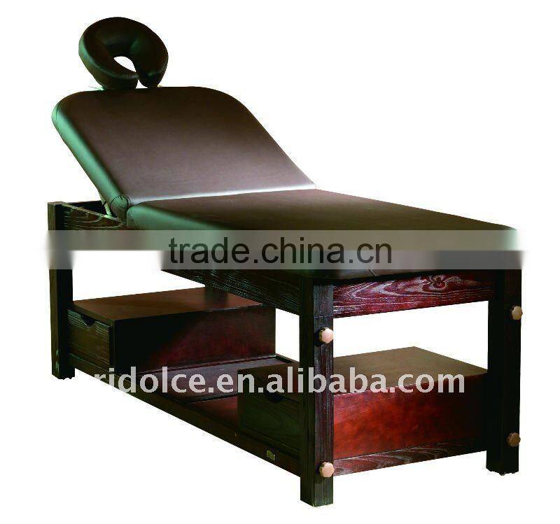 Multifunctional and manual backrest Beauty bed wholesale massage tables in wood portable salon furniture DS-H3331 (DAY SPA)