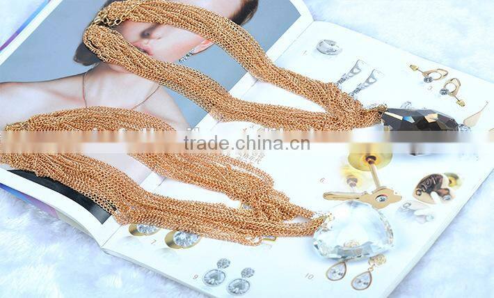 Handmade new design women fashion alloy jewelry necklace