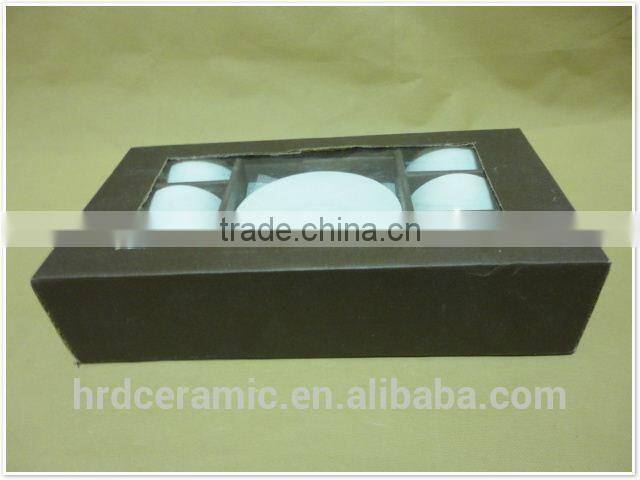 6 pcs Customized Logo Snack Plate Porcelain