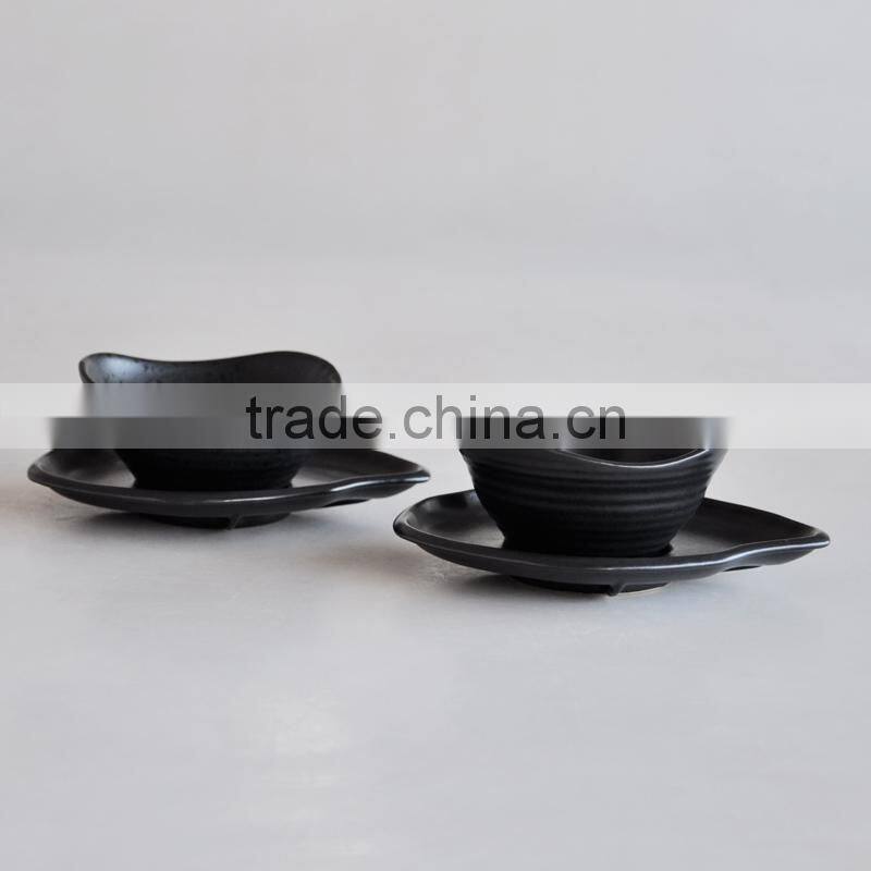 Stoneware japanese style bowl in handpainted design or decal printing with chopsticks holder