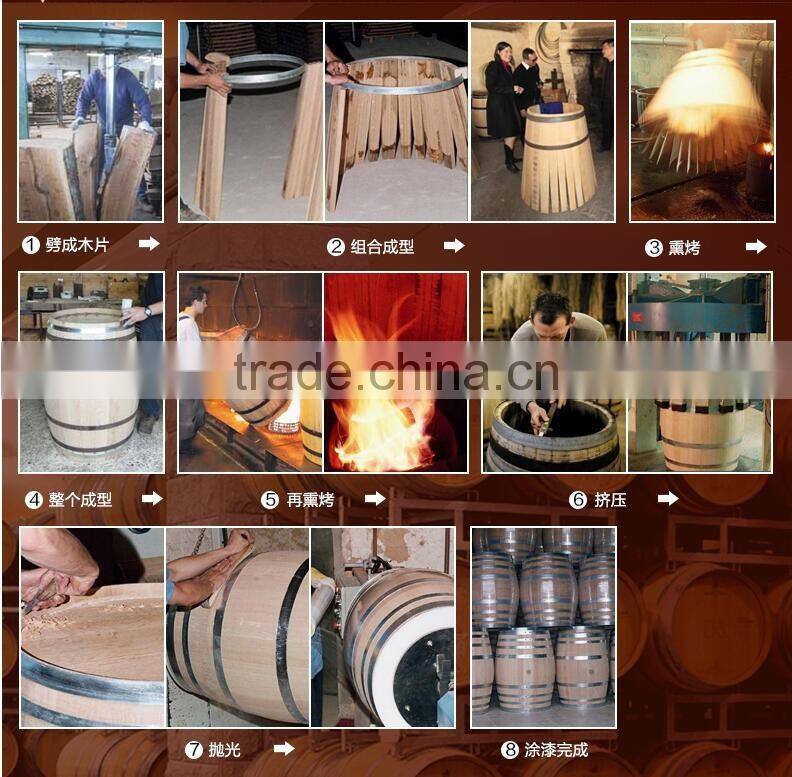 High quality low moq standing oak material wine barrel
