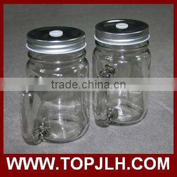 wide mouth with lid drinking water mason jar