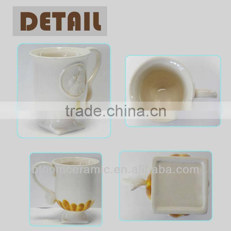 Cheap white ceramic coffee mug