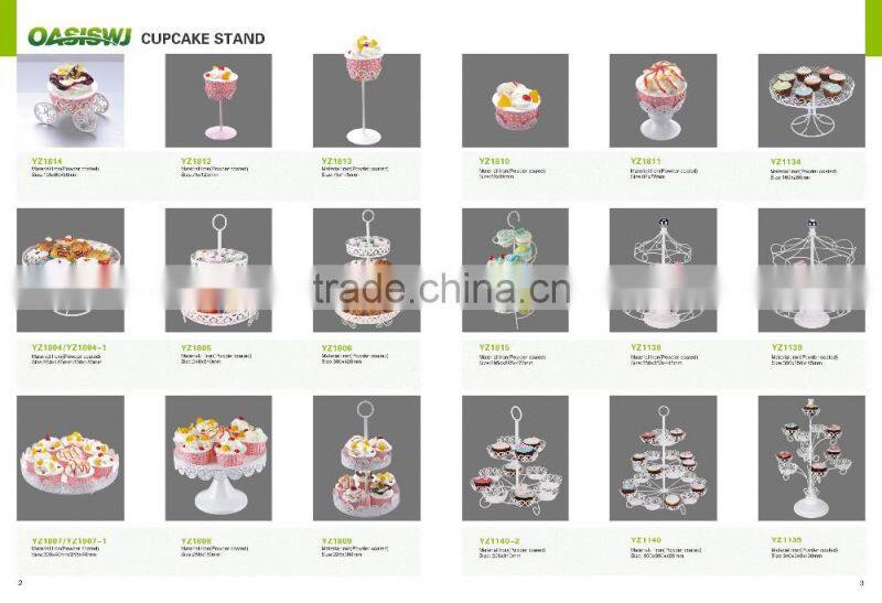 New 3 Tier chrome plate cupcake stand wedding cake stand,mental cupcake stand