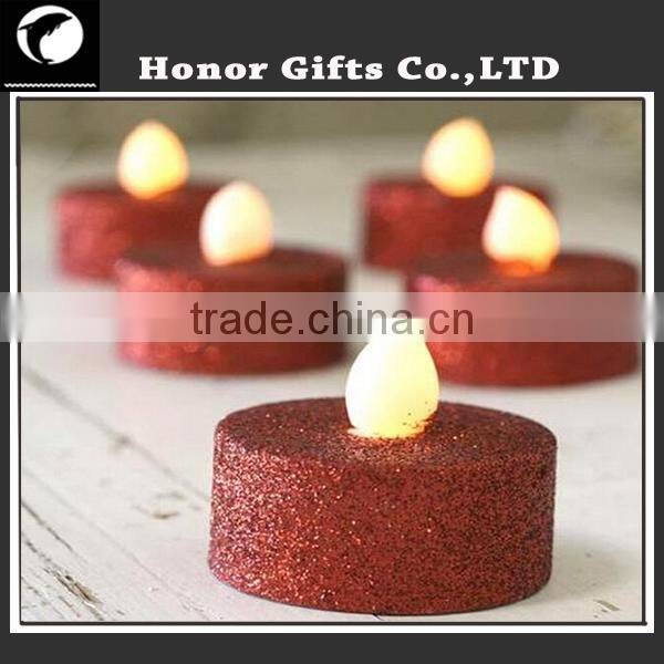 Christmas Led Lights Candles Glitter Led Candle Light Pillar Candle Light