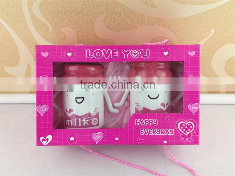 2pcs ceramic couple mugs in gift box