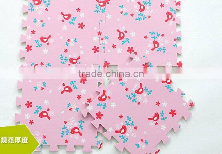 Bottom price leaf texture eva baby play mat floor mat