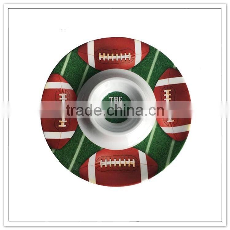 Canada maple design round melamine chipping snack dish