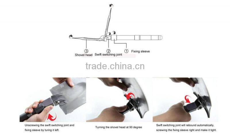 Auto Emergency Escape Tool Rescue Car Window Breaker Multifunction Shovel With More Than 20 Functions