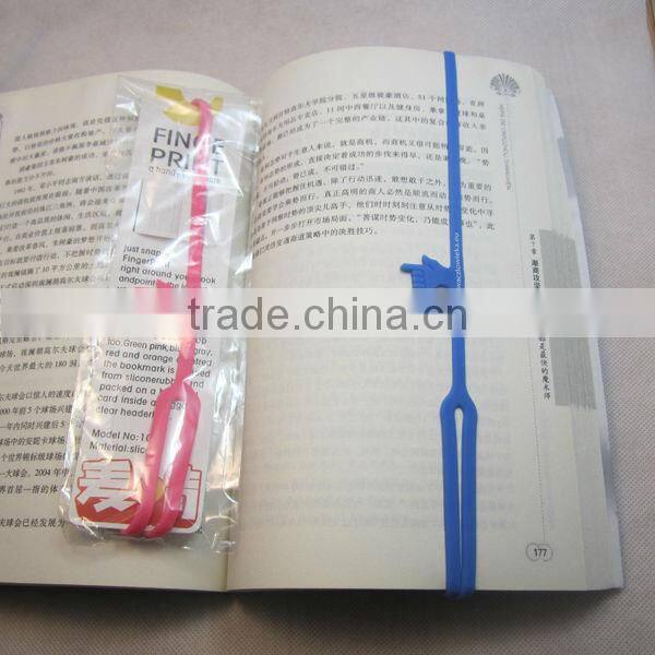 silicone made beautiful 3d pointing finger bookmark