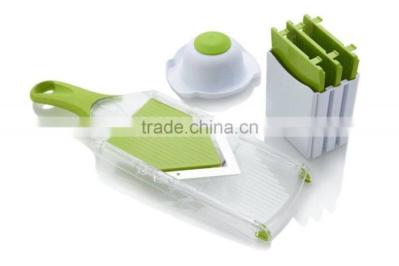 The Professional Mandoline Slicer Cutter Grater Steel V-Blade Guard Fruit Fries Cook