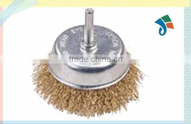 Steel Wire Wheel Brush Brass Wire Deburring shank circular wire brush