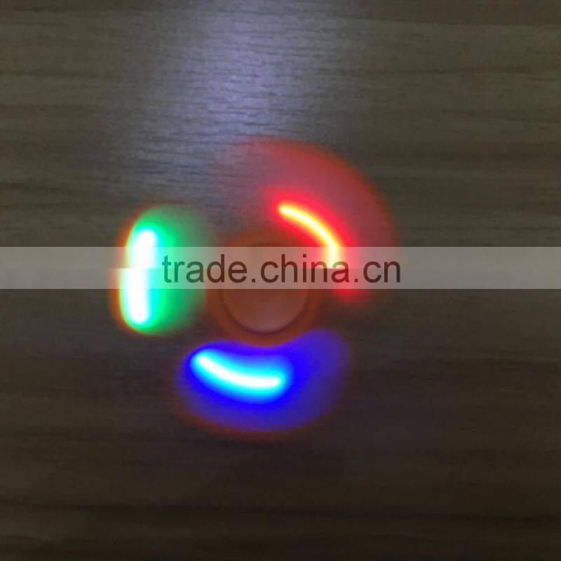 free sample OEM factory price hot sale beautiful fidget spinner anti stress pressure bearing colorful led light hand spinner