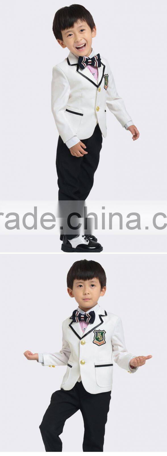 Formal Polyester Boys Kids White Dress Suit