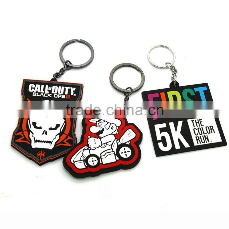 Beautiful new design popular gift 3D Customize Shaped cute Soft PVC Keychain for VW GTI Golf