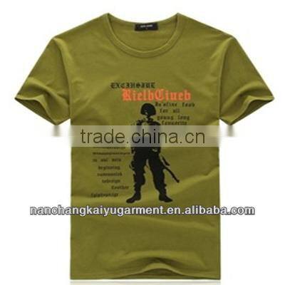 2014 New Arrival Men's Fashion Short Sleeve Casual Printing Patterns Design T-shirt