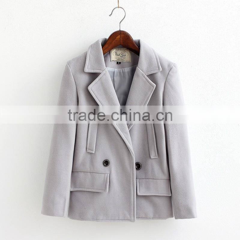 Wool & Blends coats parka outerwear Winter solid long-sleeved thick woolen women winter coat
