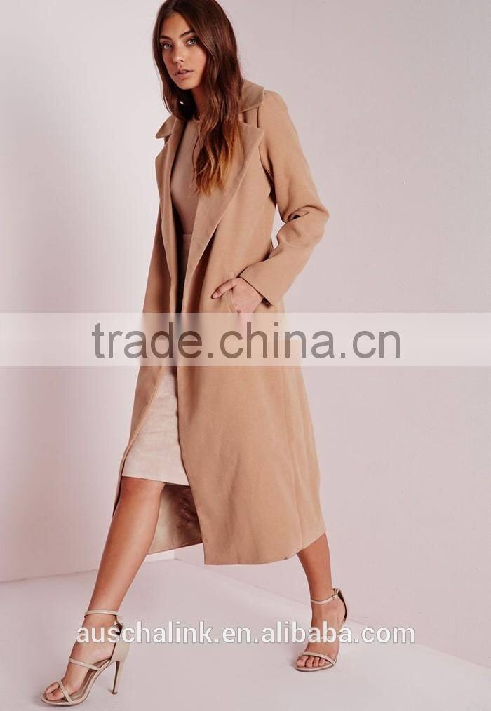 OEM service best selling lady oversized camel winter coat