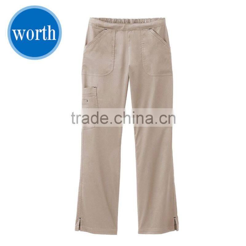 Women Cargo Pants Plain Trousers 100% Cotton Custom made in China